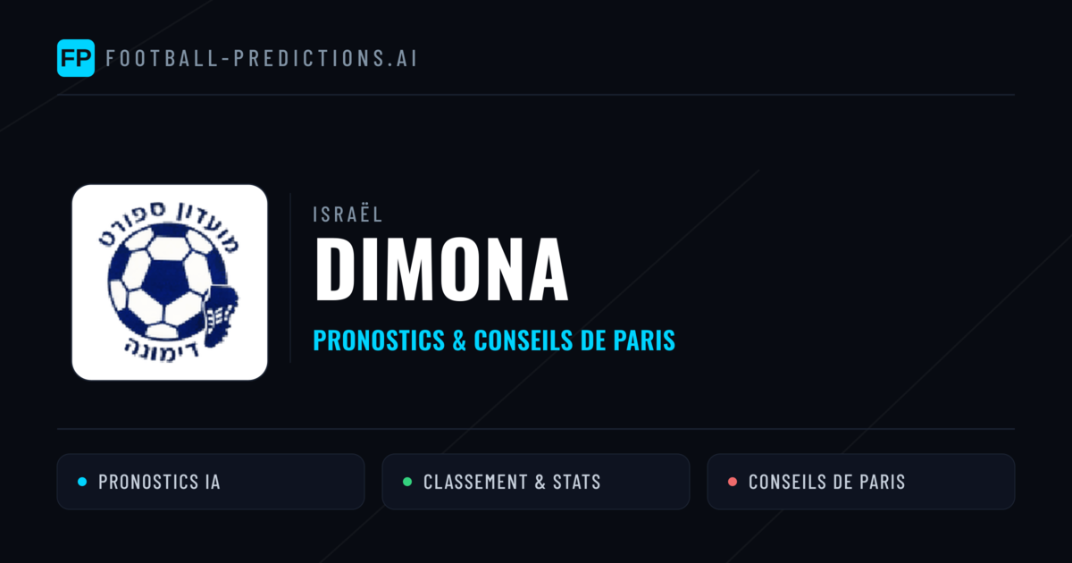 Dimona Pronostics & Statistiques