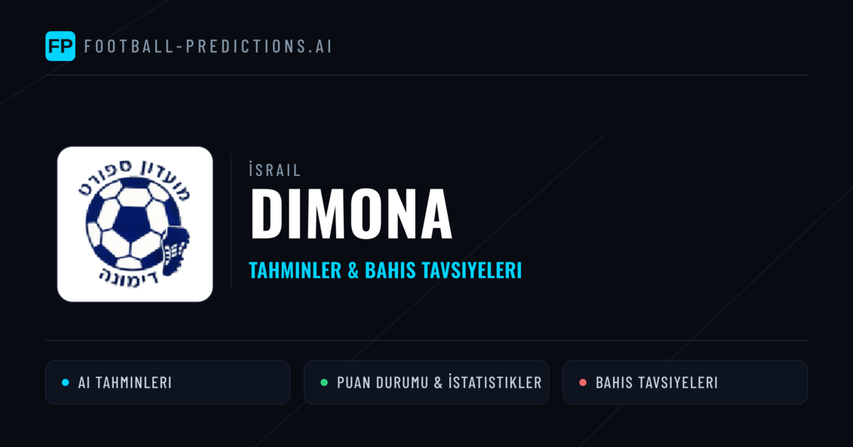 Dimona Tahminleri & İstatistikler