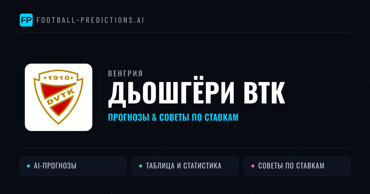 Дьошгёри ВТК прогнозы и статистика