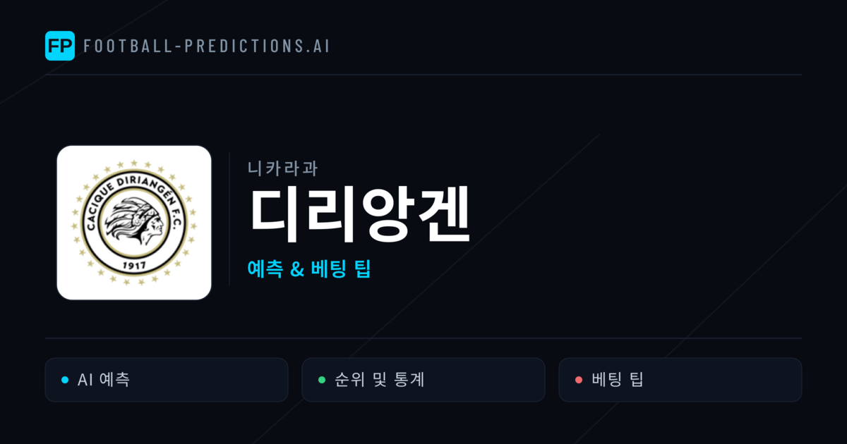 디리앙겐 축구 예측 & 통계