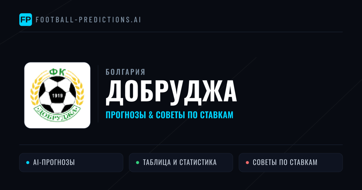 Добруджа прогнозы и статистика