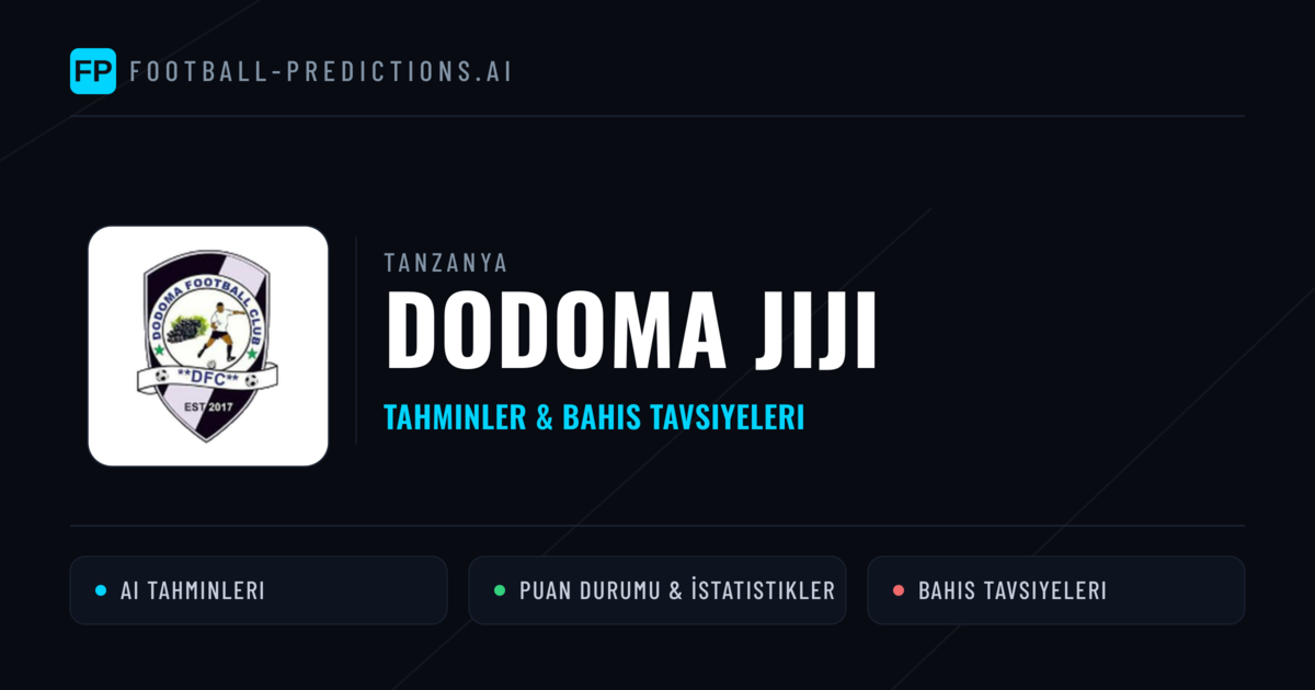 Dodoma Jiji Tahminleri & İstatistikler