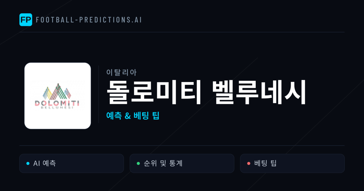 돌로미티 벨루네시 축구 예측 & 통계