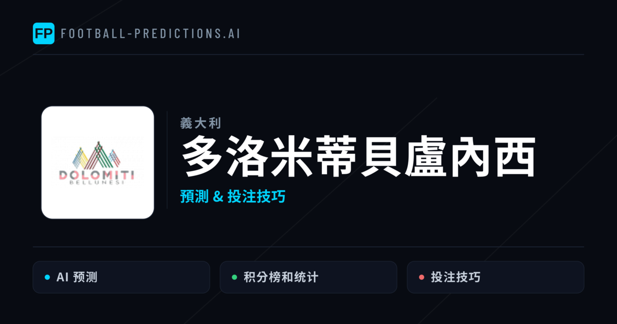 多洛米蒂貝盧內西 運彩分析|足球預測與數據