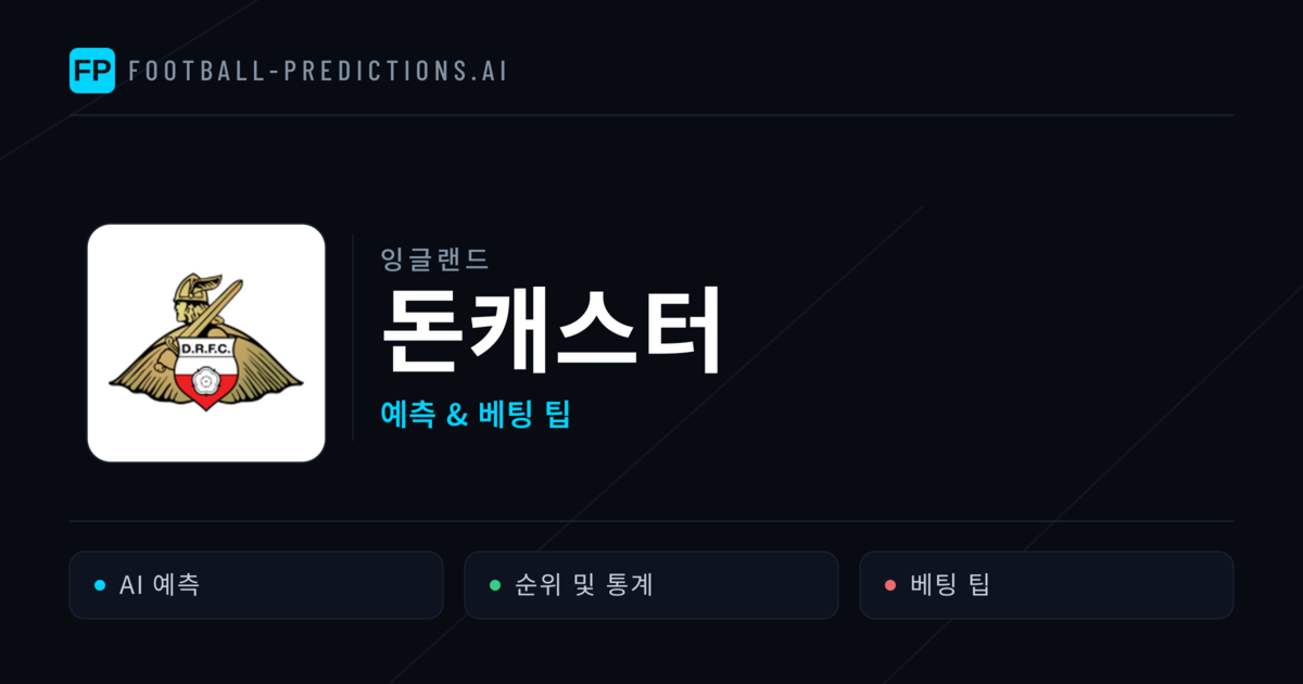 돈캐스터 축구 예측 & 통계