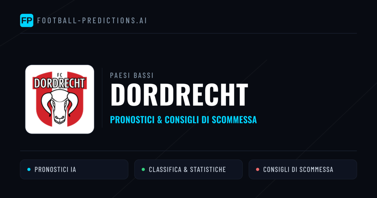 Pronostici e Statistiche Dordrecht