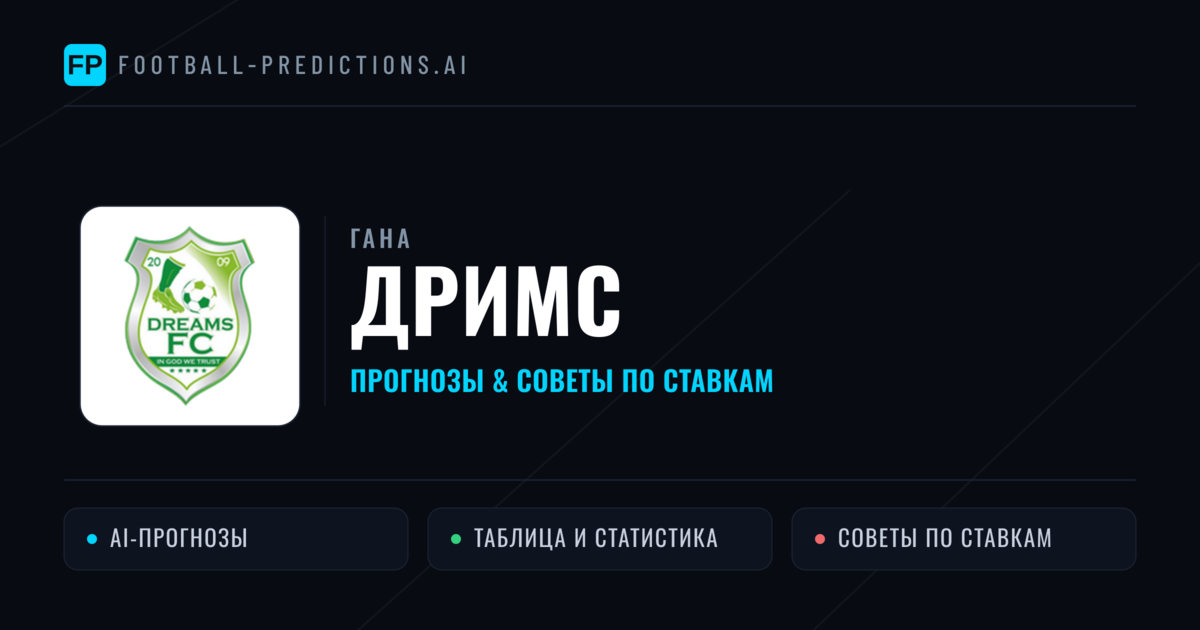 Дримс прогнозы и статистика