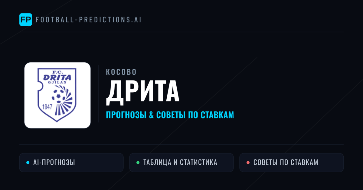Дрита прогнозы и статистика