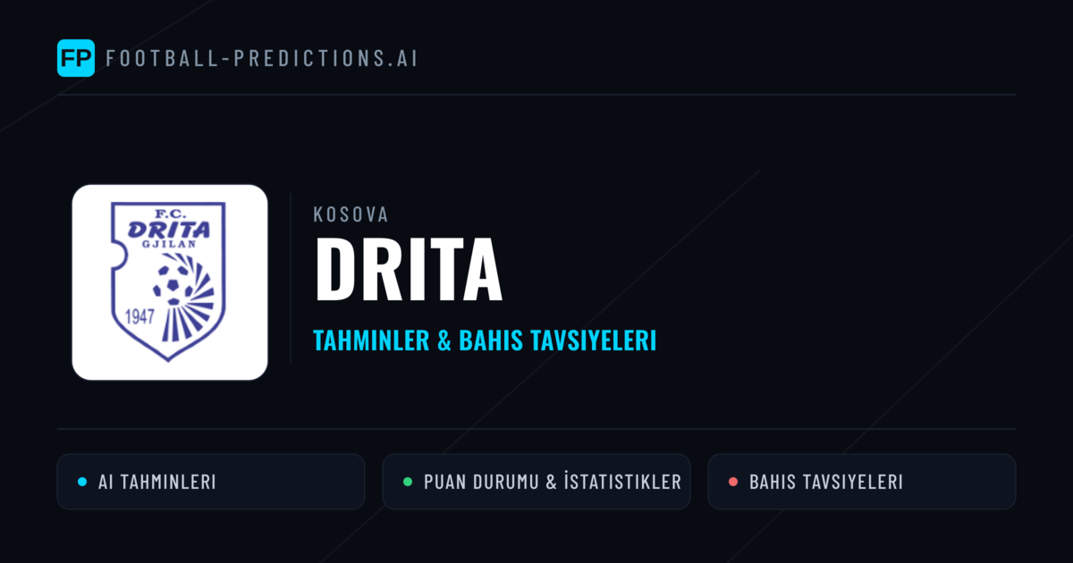 Drita Tahminleri & İstatistikler