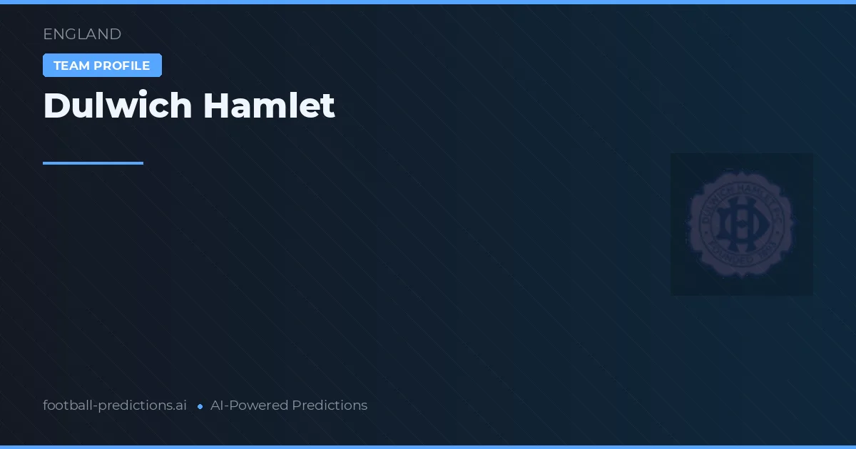 Dulwich Hamlet Prognosen & Statistiken