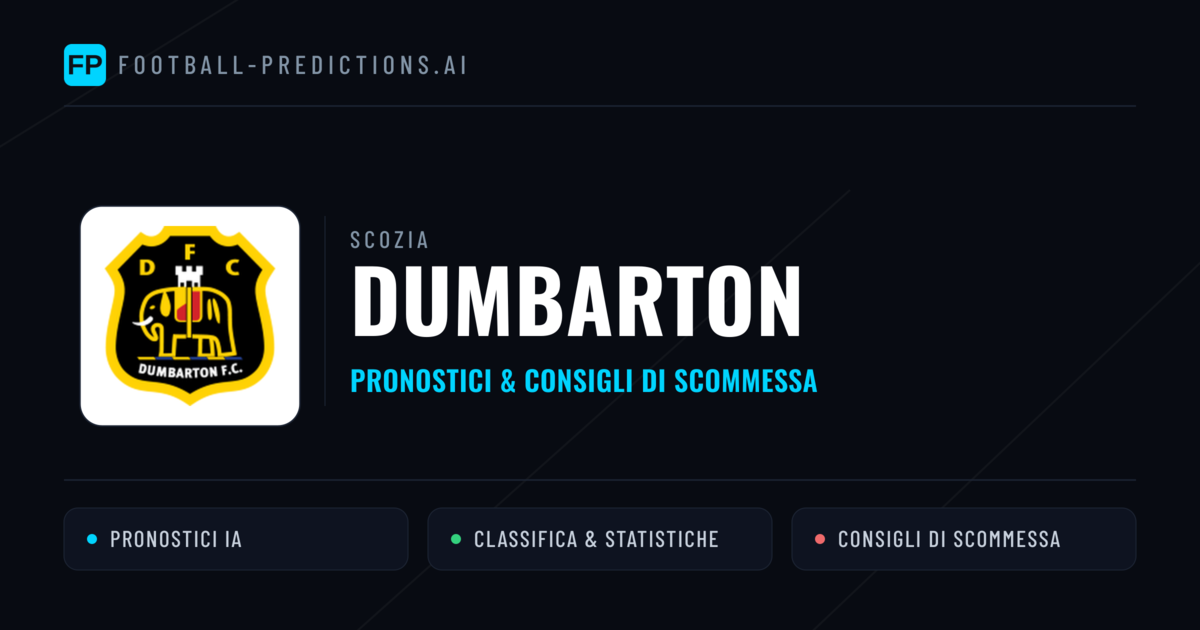 Pronostici e Statistiche Dumbarton