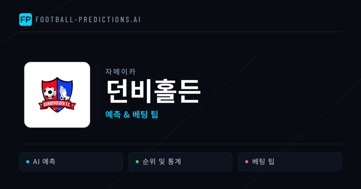 던비홀든 축구 예측 & 통계