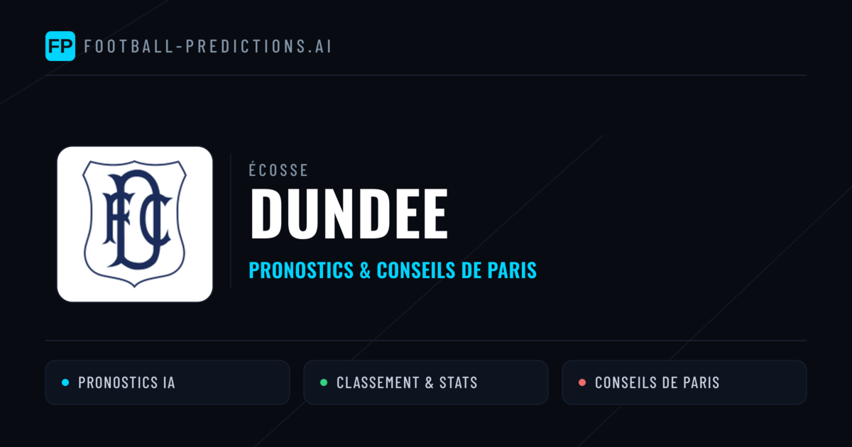 Dundee Pronostics & Statistiques