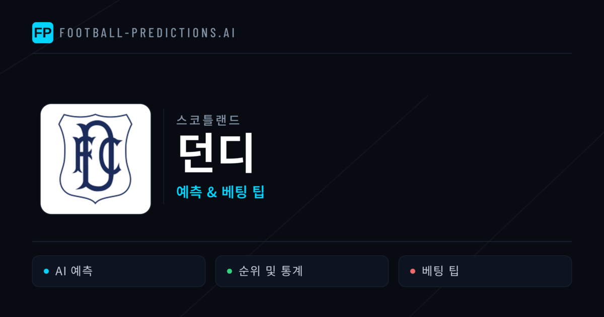 던디 축구 예측 & 통계