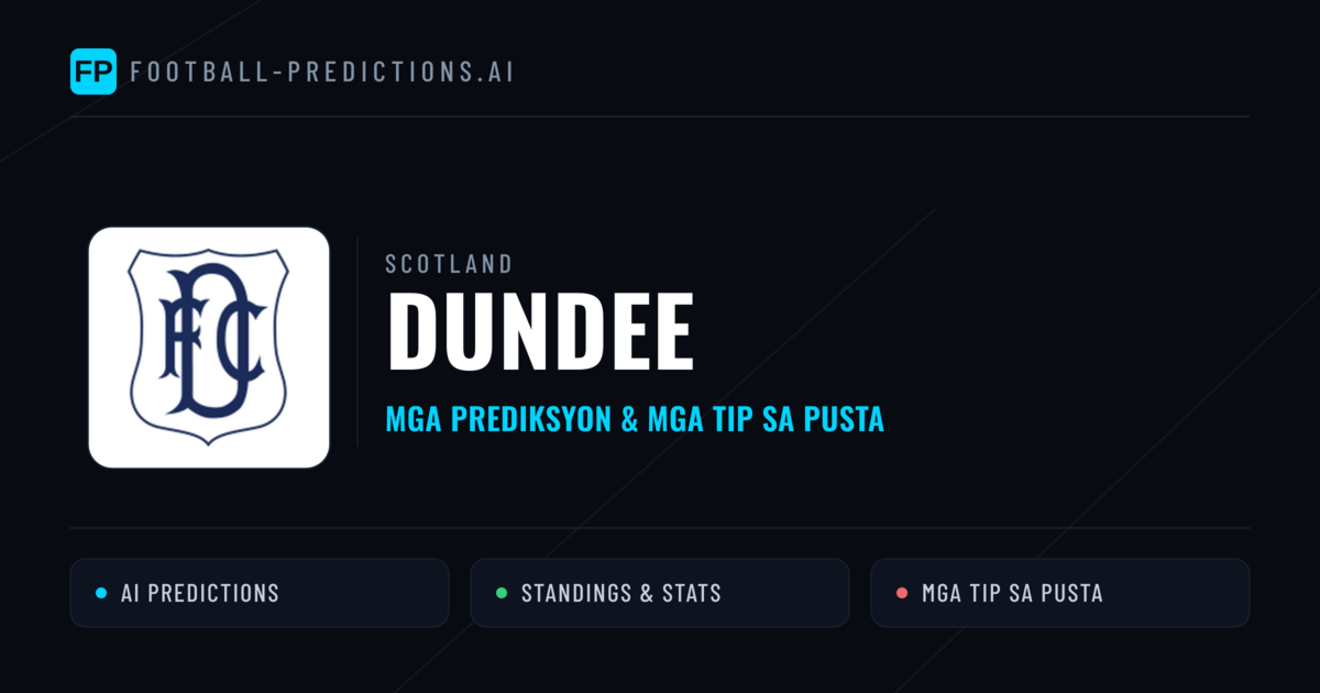 Dundee Predictions & Stats