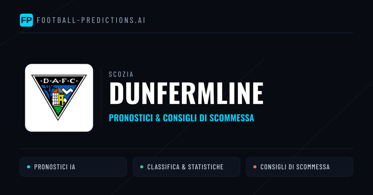 Pronostici e Statistiche Dunfermline