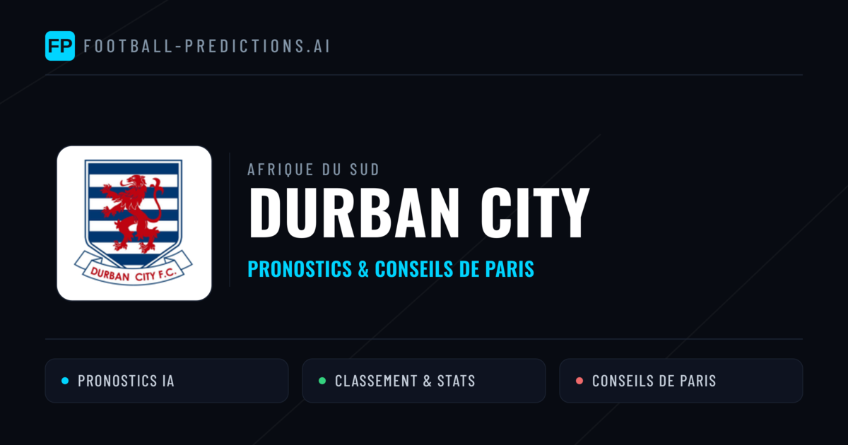 Durban City Pronostics & Statistiques