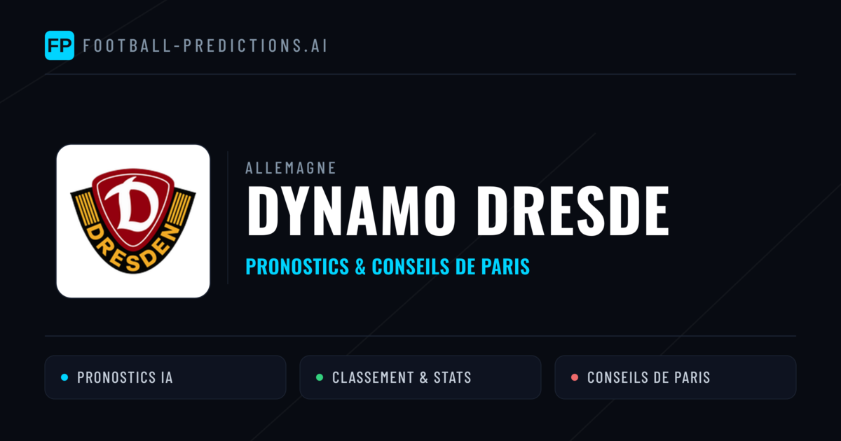 Dynamo Dresde Pronostics & Statistiques