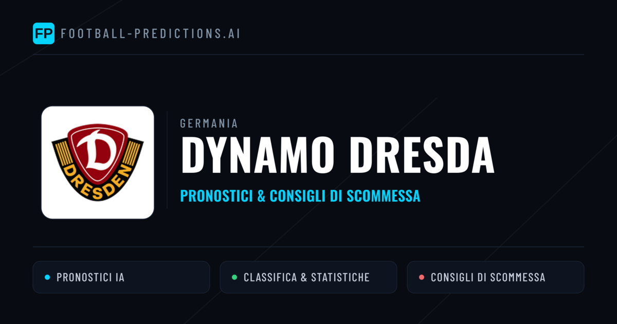 Pronostici e Statistiche Dynamo Dresda