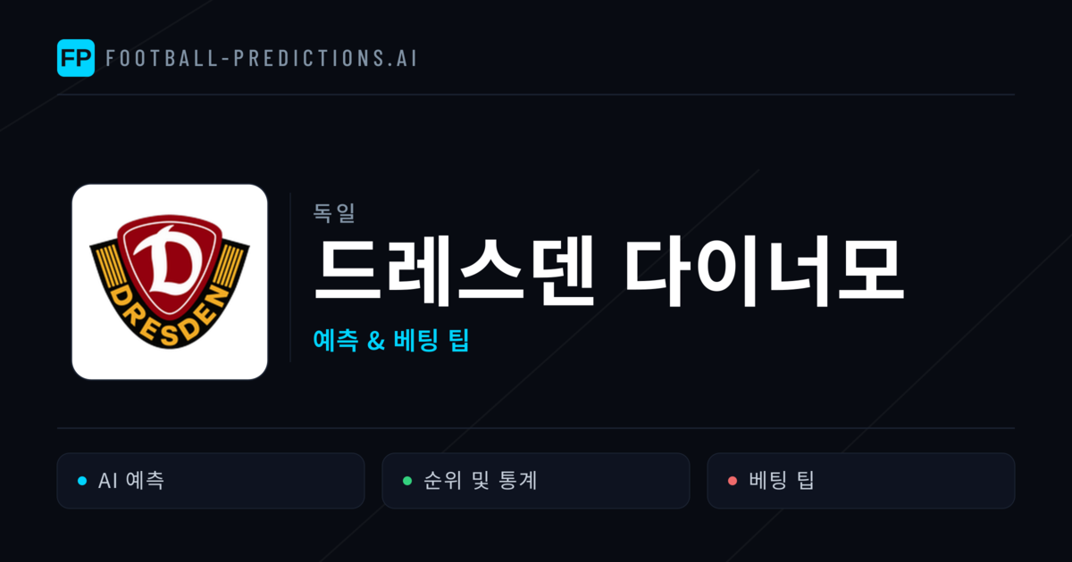 드레스덴 다이너모 축구 예측 & 통계
