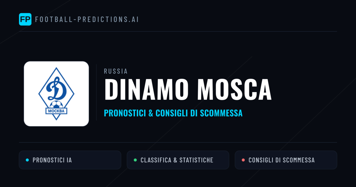 Pronostici e Statistiche Dinamo Mosca