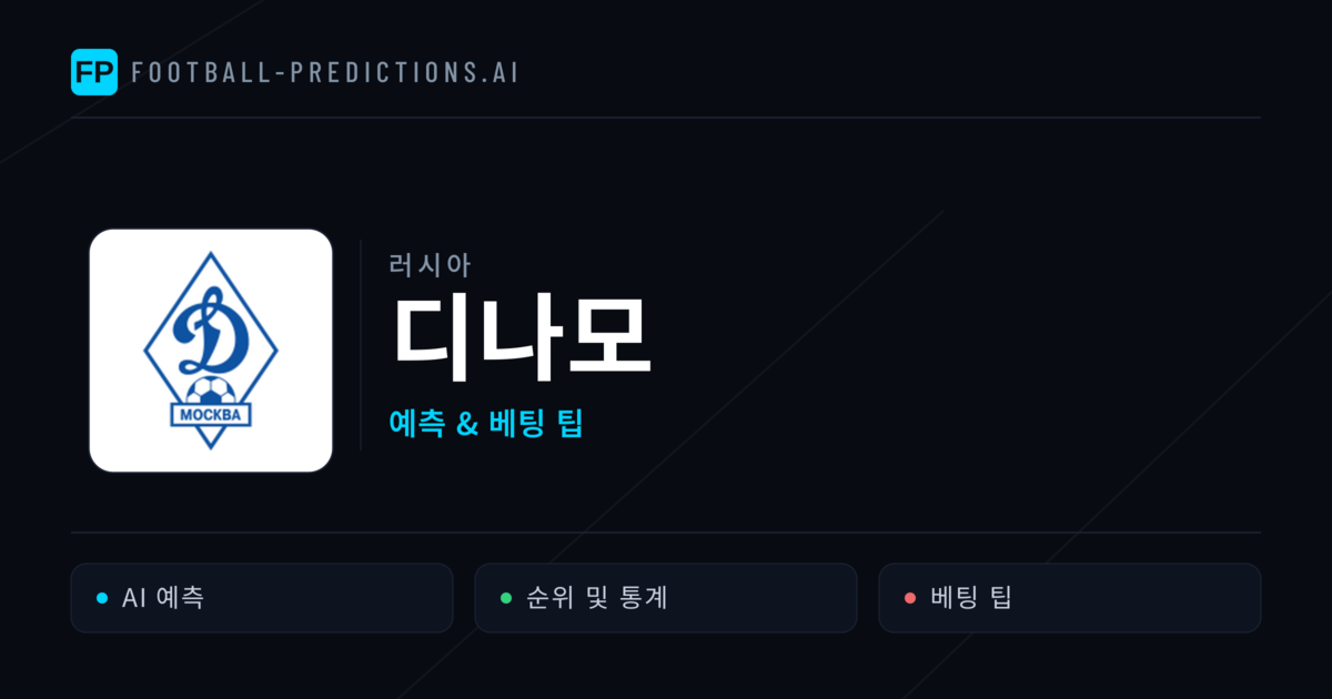 디나모 축구 예측 & 통계