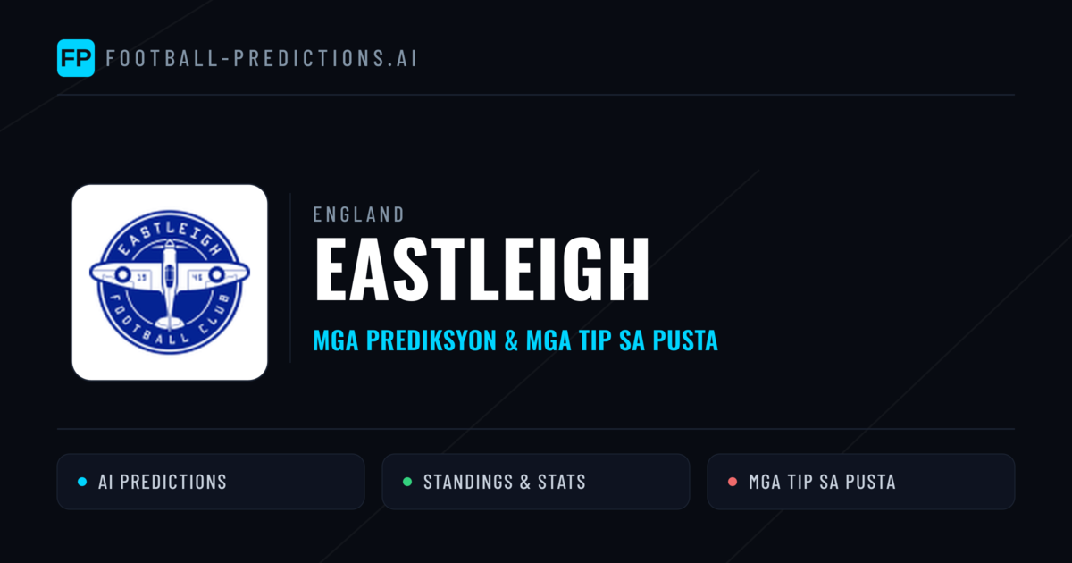 Eastleigh Predictions & Stats