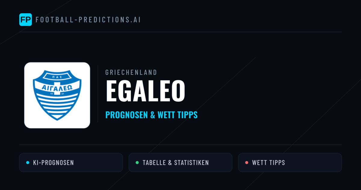 Egaleo Prognosen & Statistiken