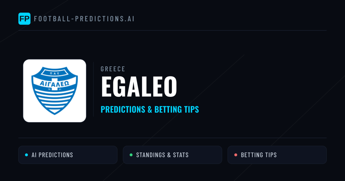 Egaleo Predictions & Stats