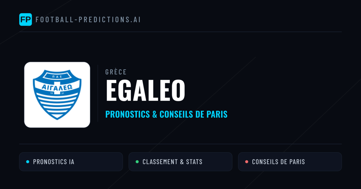 Egaleo Pronostics & Statistiques