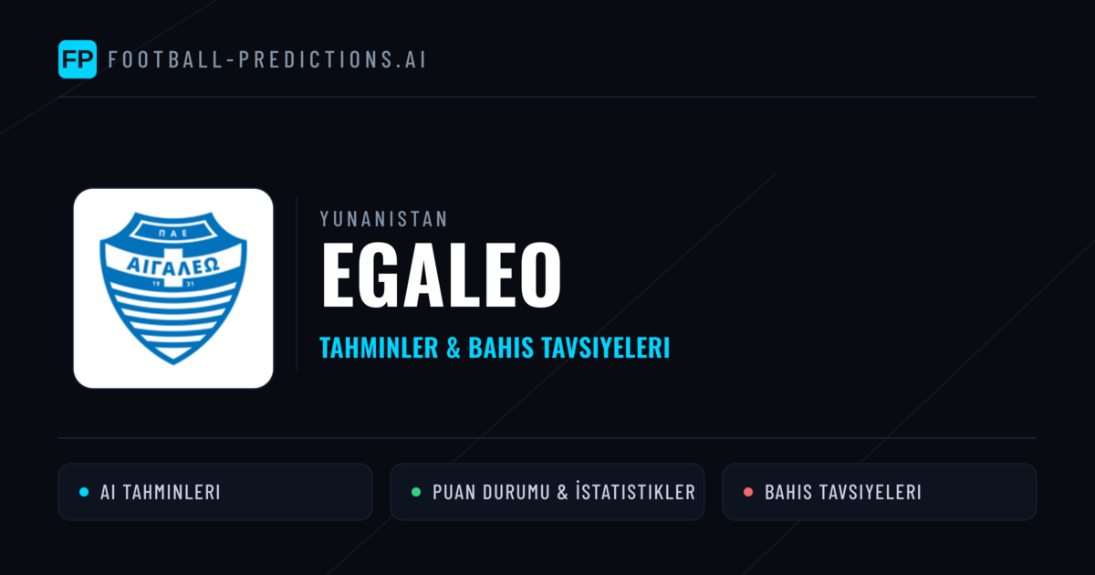 Egaleo Tahminleri & İstatistikler