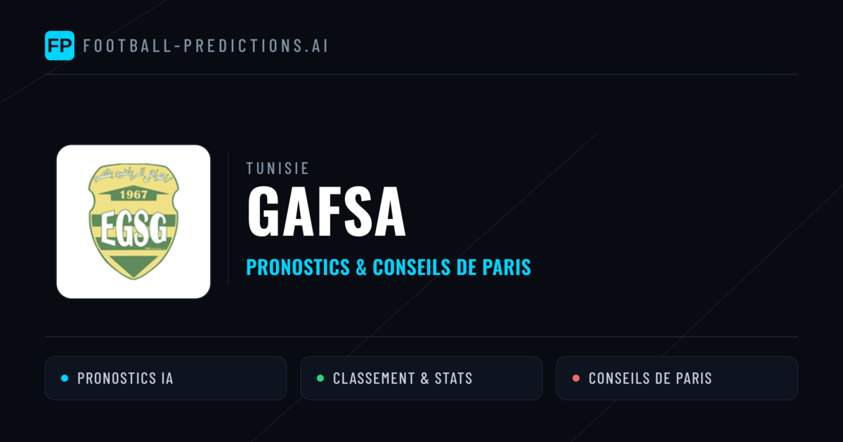 Gafsa Pronostics & Statistiques