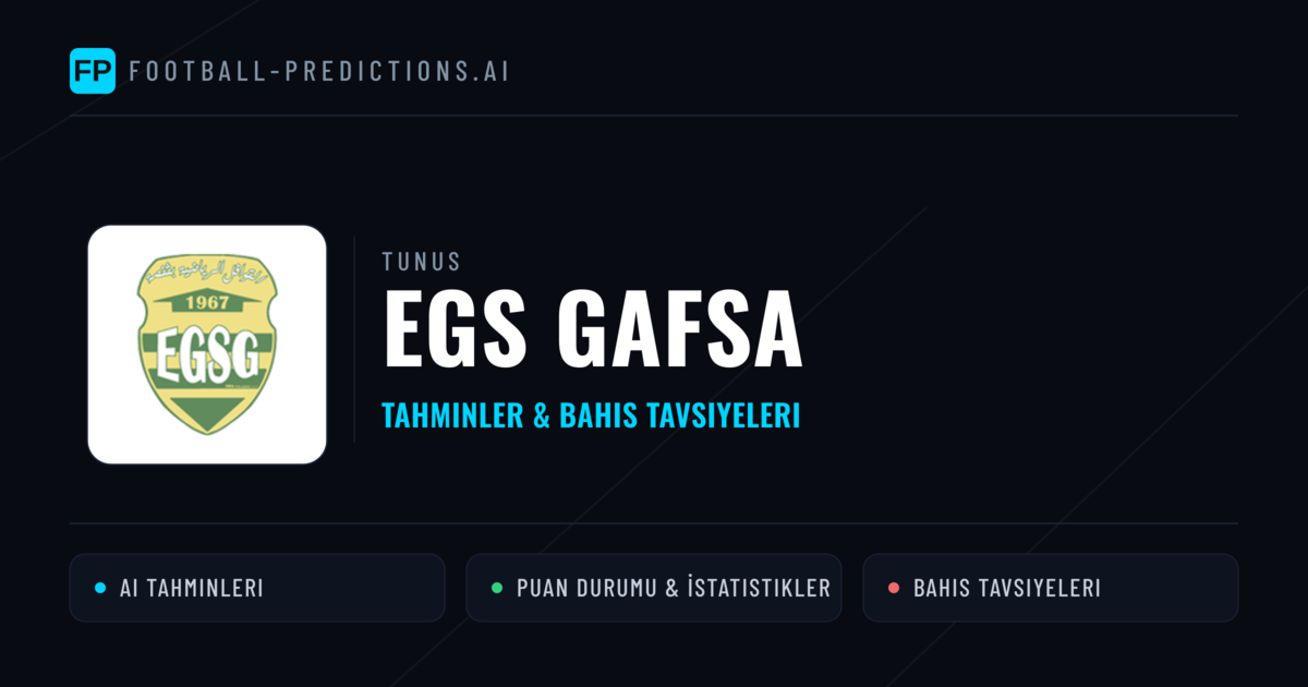 EGS Gafsa Tahminleri & İstatistikler