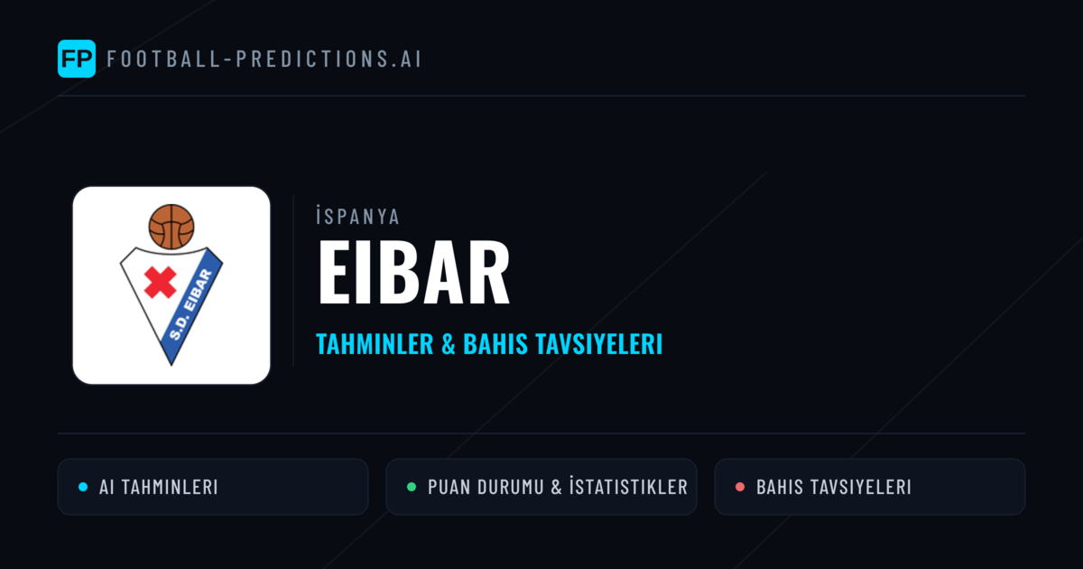 Eibar Tahminleri & İstatistikler