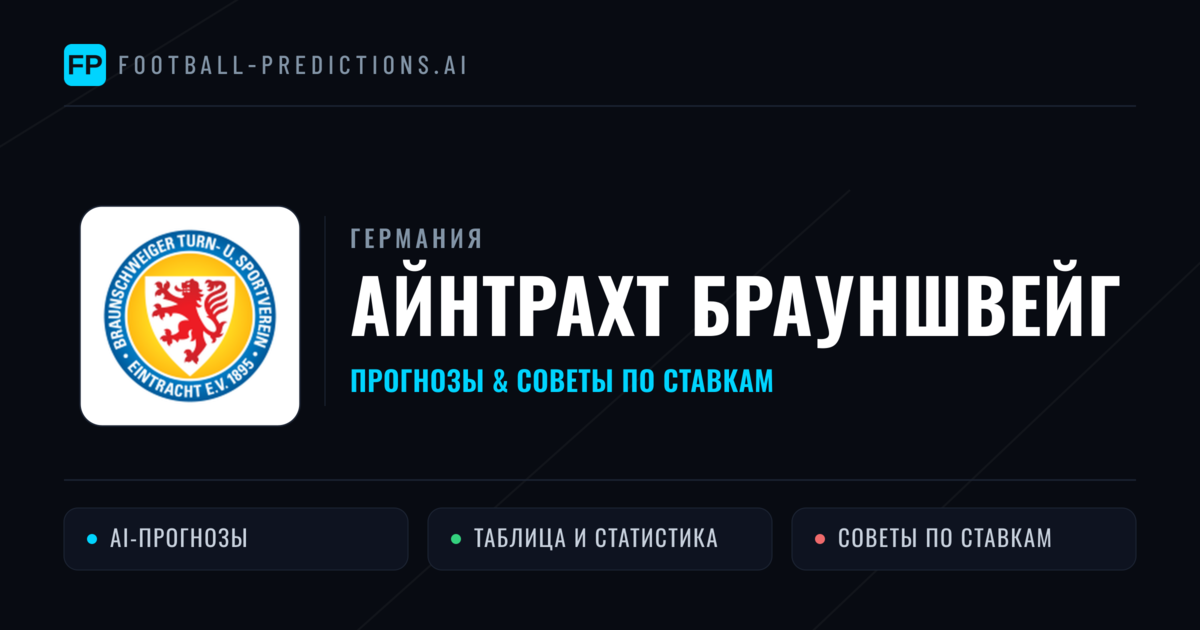 Айнтрахт Брауншвейг прогнозы и статистика
