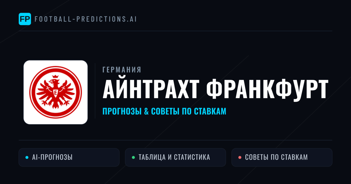 Айнтрахт Франкфурт прогнозы и статистика