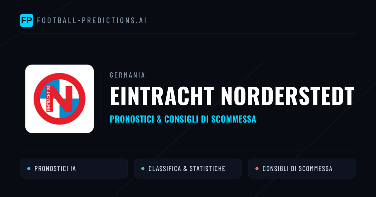 Pronostici e Statistiche Eintracht Norderstedt