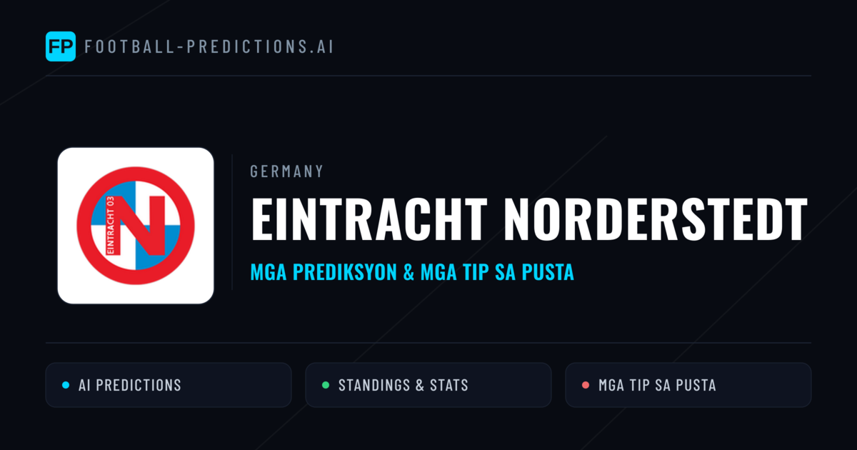 Eintracht Norderstedt Predictions & Stats