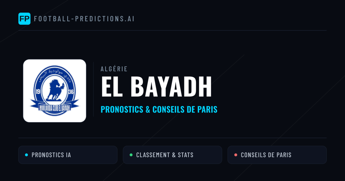 El Bayadh Pronostics & Statistiques