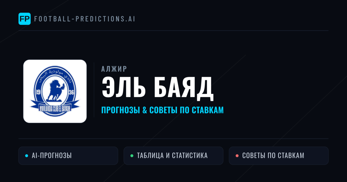 Эль Баяд прогнозы и статистика
