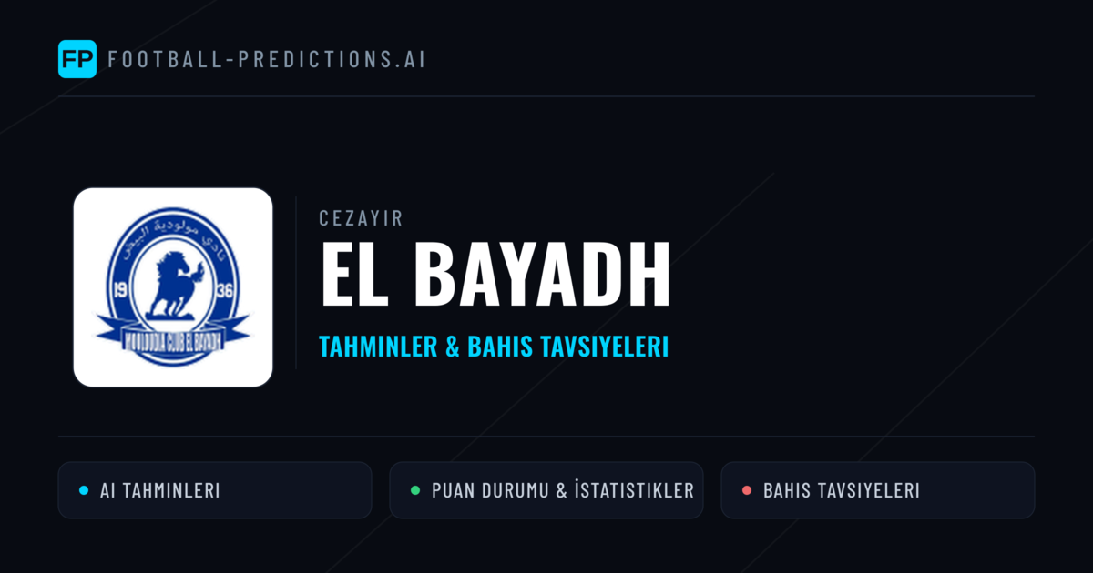 El Bayadh Tahminleri & İstatistikler
