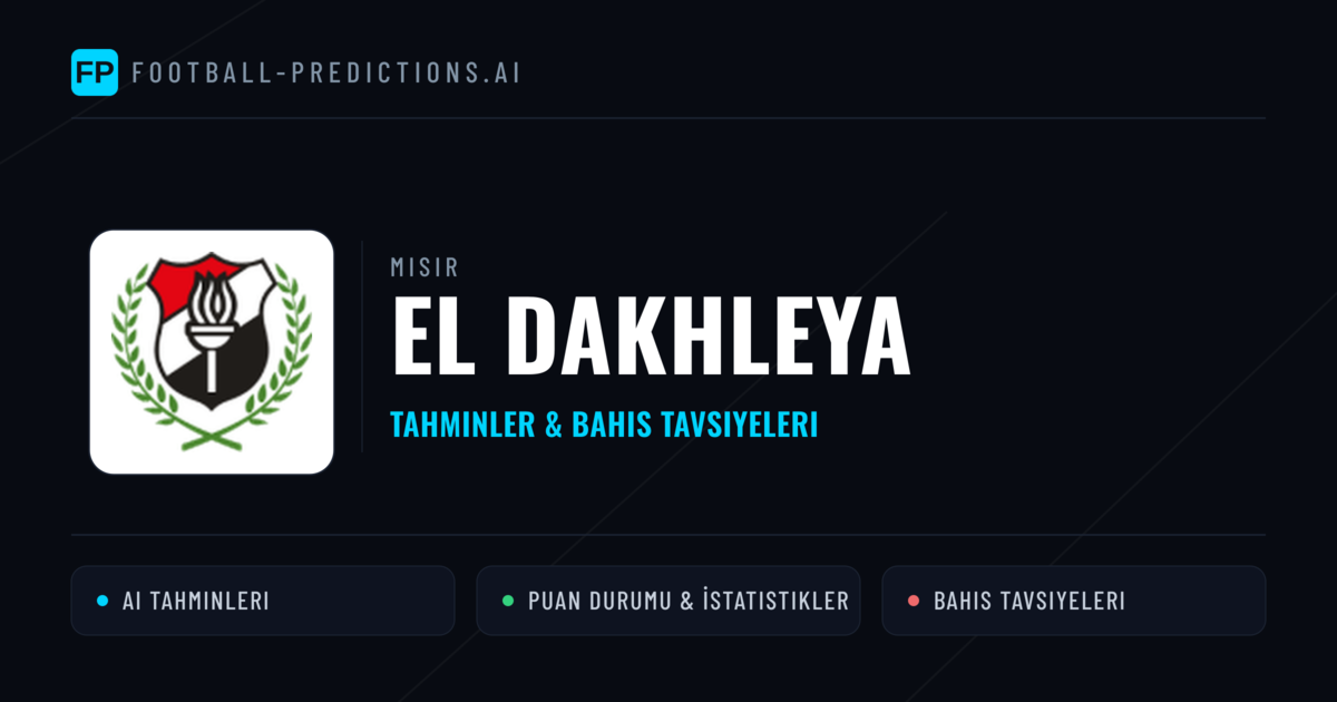 El Dakhleya Tahminleri & İstatistikler