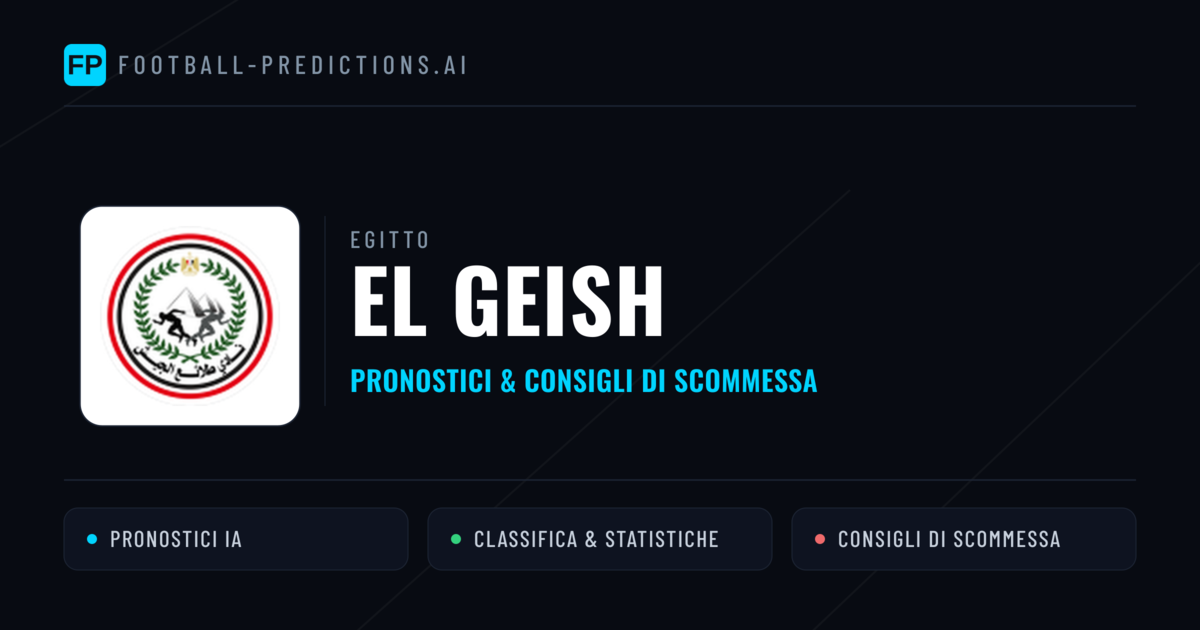 Pronostici e Statistiche El Geish