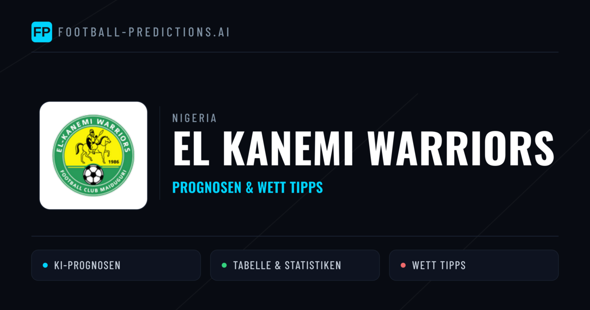 El Kanemi Warriors Prognosen & Statistiken