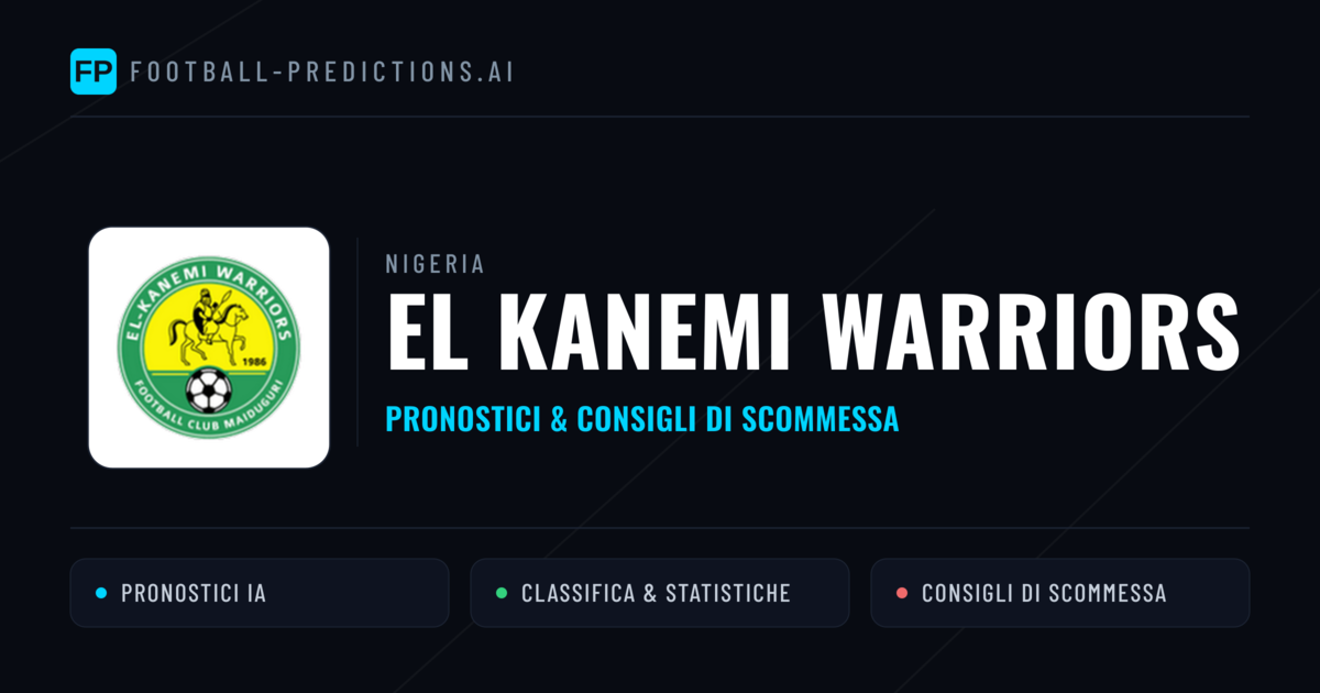 Pronostici e Statistiche El Kanemi Warriors