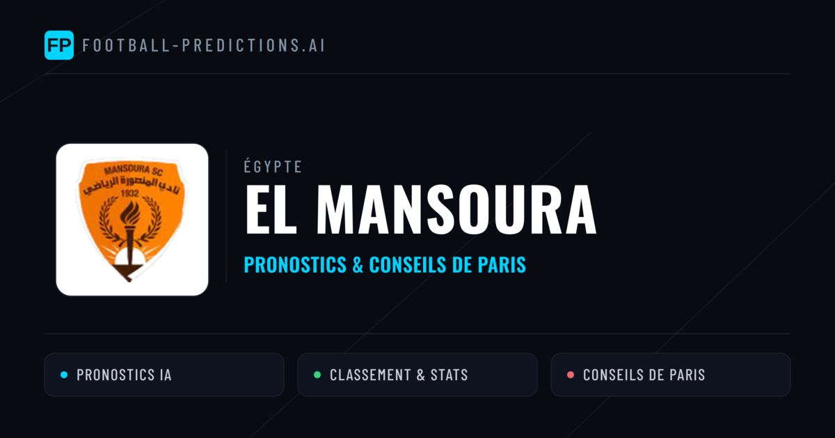 El Mansoura Pronostics & Statistiques
