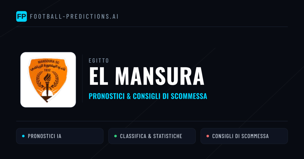 Pronostici e Statistiche El Mansura
