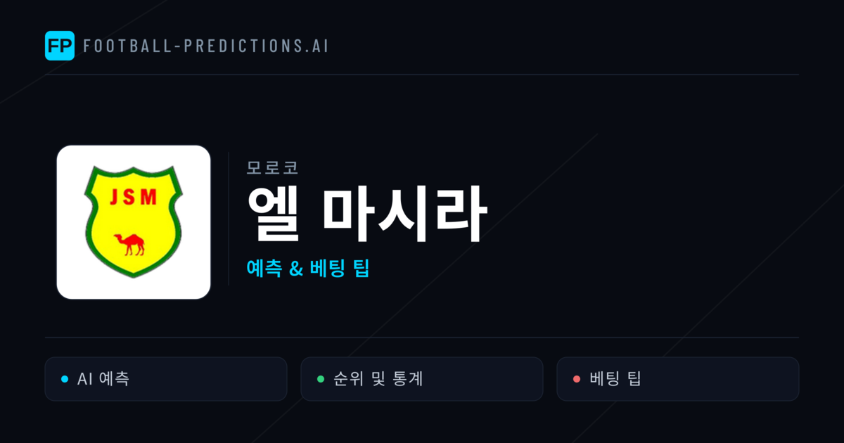 엘 마시라 축구 예측 & 통계