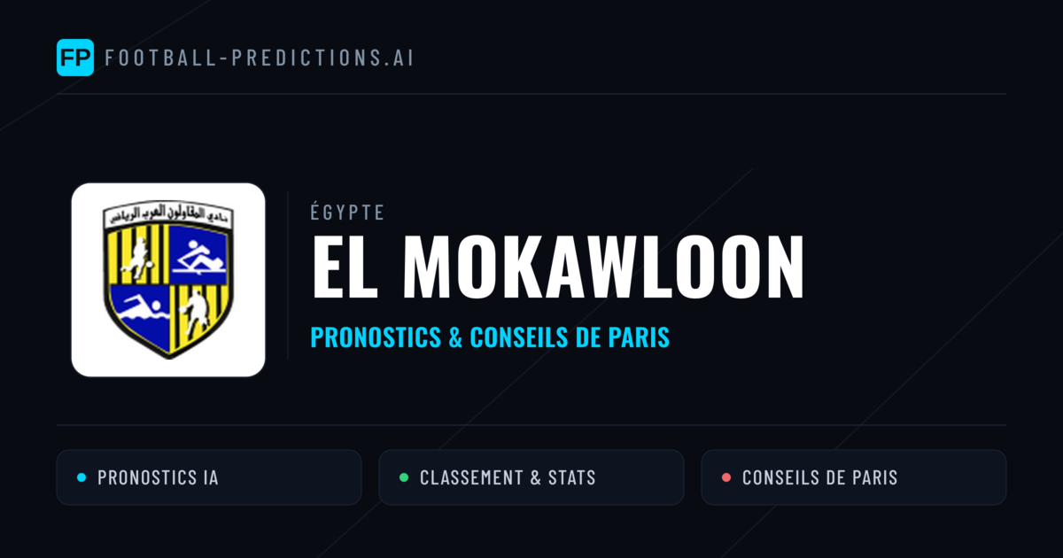 El Mokawloon Pronostics & Statistiques
