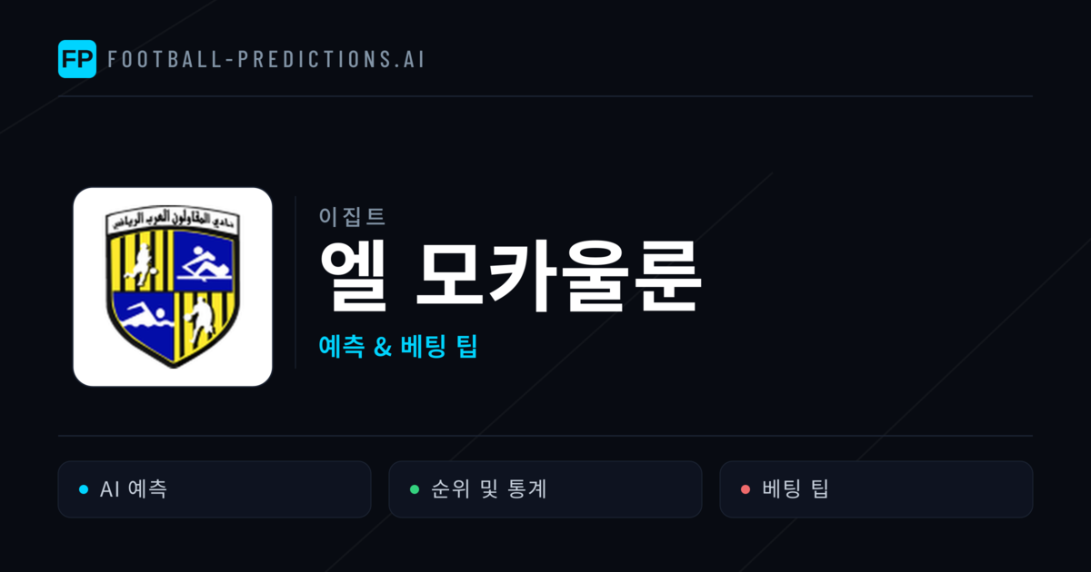 엘 모카울룬 축구 예측 & 통계